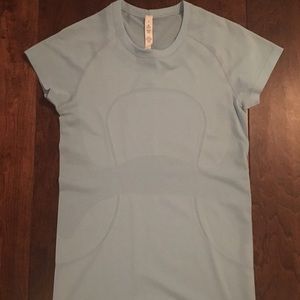 Lululemon Short sleeve light blue top